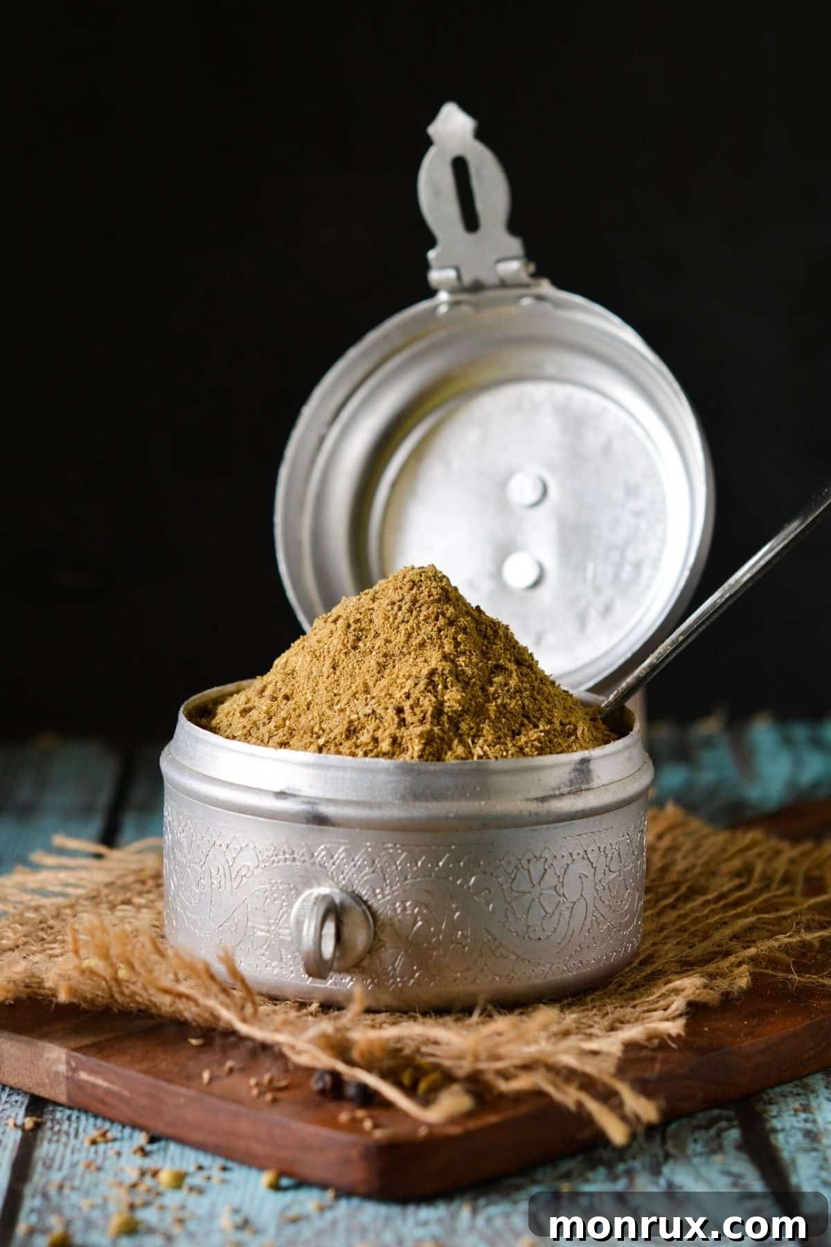 garam masala in tin.