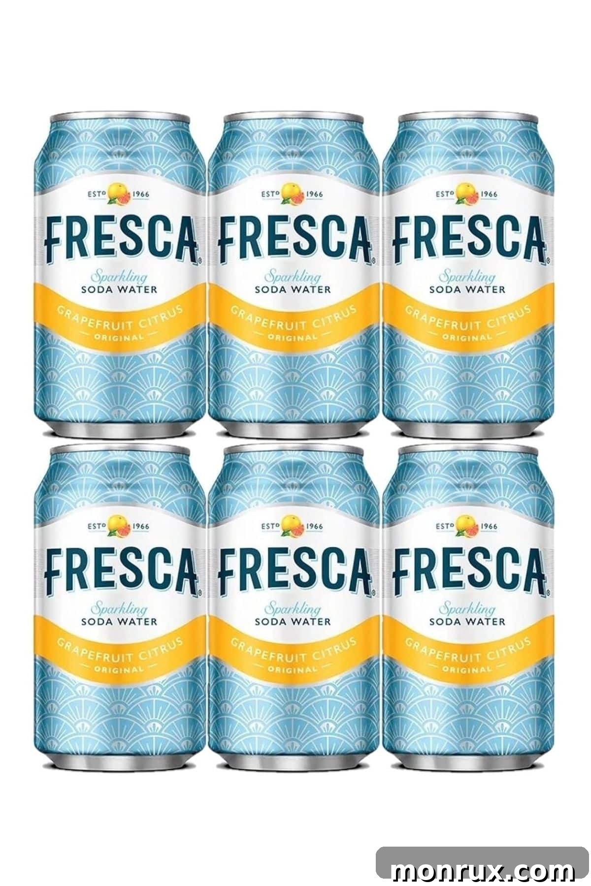 Fresca grapefruit citrus sparkling water cans.