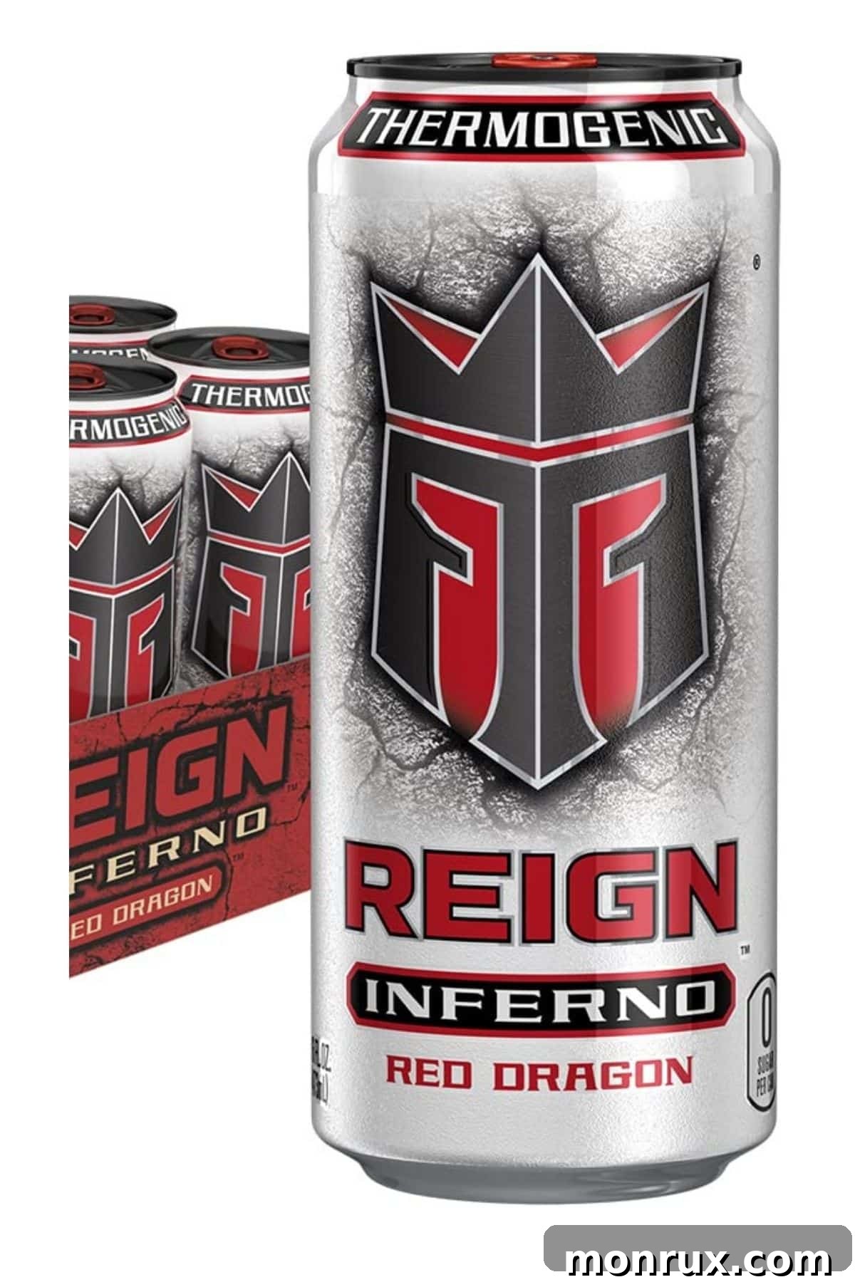 can of reign energy drink red dragon.
