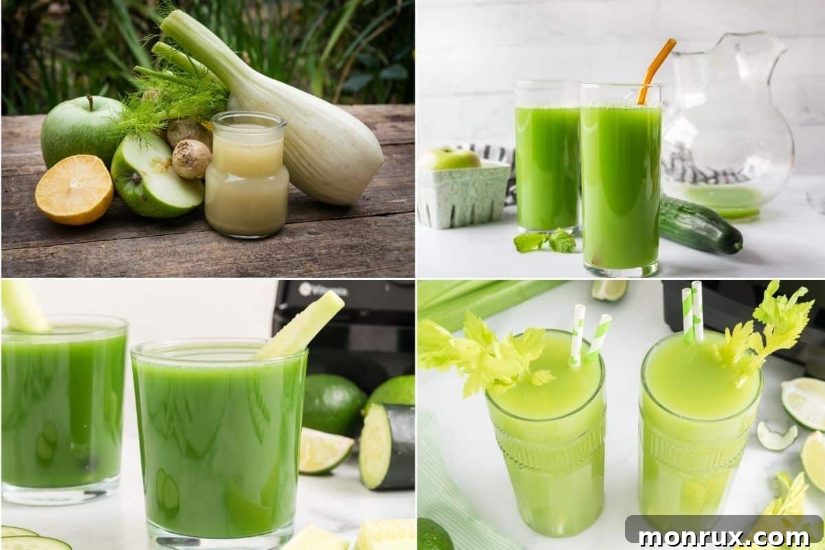 Collection of vibrant low-sugar juices, suitable for diabetics, featuring green and subtle hues for healthy living